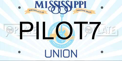 PILOT7 Mississippi License Plate
