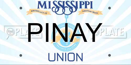 PINAY Mississippi License Plate