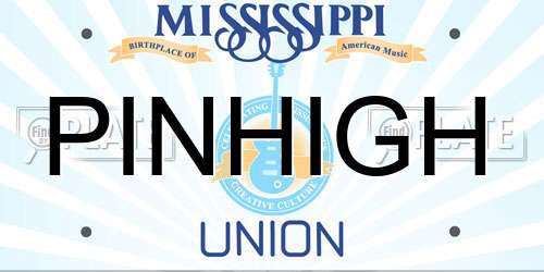 PINHIGH Mississippi License Plate