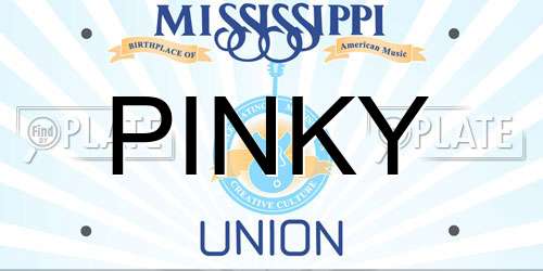PINKY Mississippi License Plate