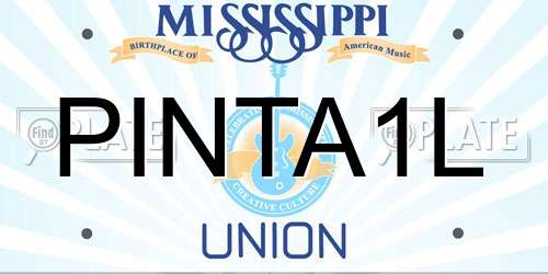 PINTA1L Mississippi License Plate
