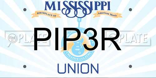 PIP3R Mississippi License Plate