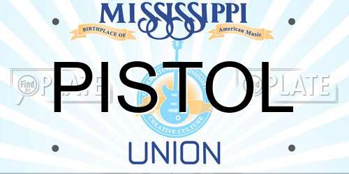 PISTOL Mississippi License Plate