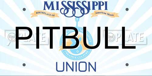 PITBULL Mississippi License Plate