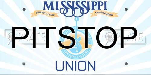 PITSTOP Mississippi License Plate