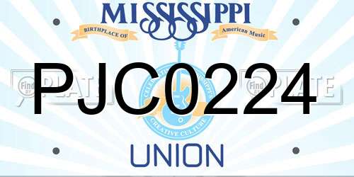 PJC0224 Mississippi License Plate