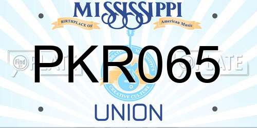 PKR065 Mississippi License Plate