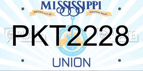 PKT2228 Mississippi License Plate