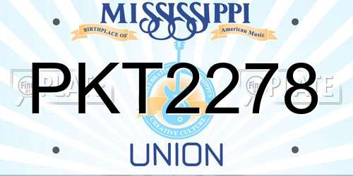 PKT2278 Mississippi License Plate