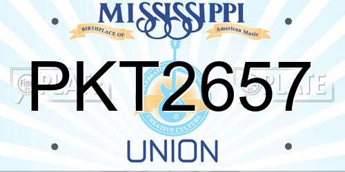 PKT2657 Mississippi License Plate