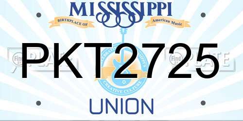 PKT2725 Mississippi License Plate