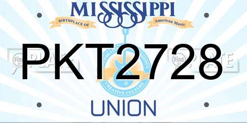 PKT2728 Mississippi License Plate