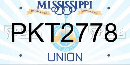 PKT2778 Mississippi License Plate