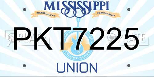PKT7225 Mississippi License Plate
