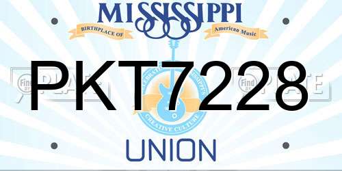 PKT7228 Mississippi License Plate