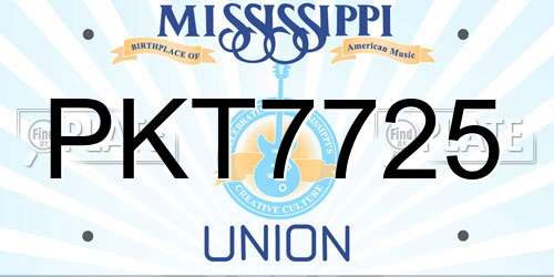 PKT7725 Mississippi License Plate