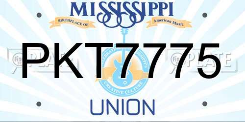 PKT7775 Mississippi License Plate
