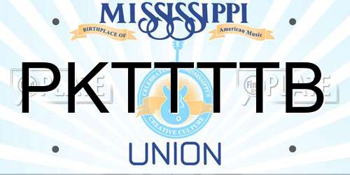 PKTTTTB Mississippi License Plate