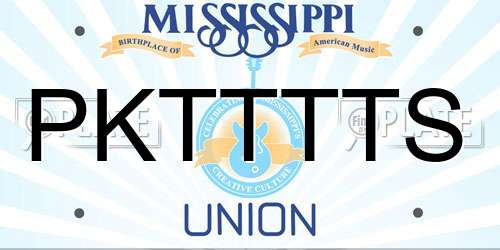 PKTTTTS Mississippi License Plate