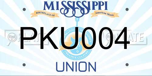 PKU004 Mississippi License Plate