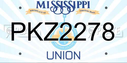 PKZ2278 Mississippi License Plate