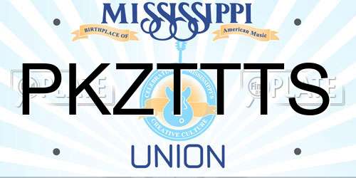 PKZTTTS Mississippi License Plate