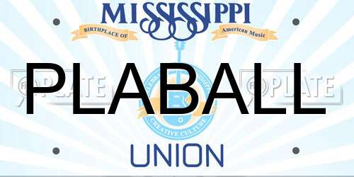 PLABALL Mississippi License Plate