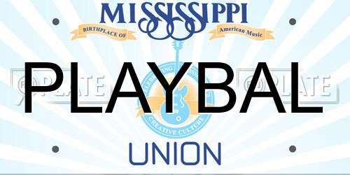 PLAYBAL license plate in MS state