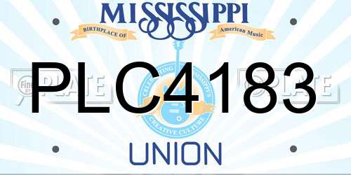 PLC4183 Mississippi License Plate