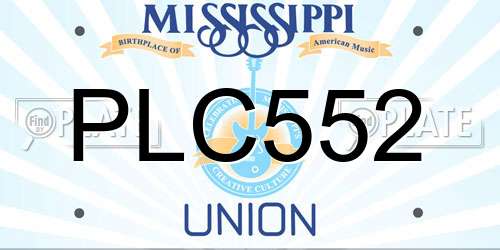 PLC552 Mississippi License Plate