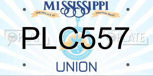 PLC557 Mississippi License Plate