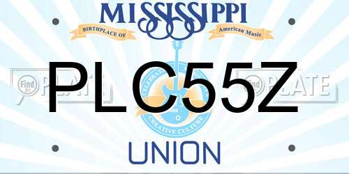 PLC55Z Mississippi License Plate