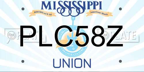 PLC58Z Mississippi License Plate