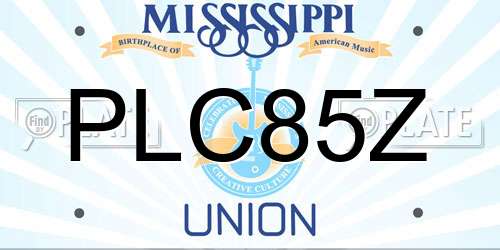 PLC85Z Mississippi License Plate