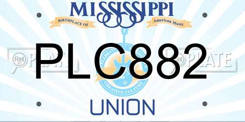 PLC882 Mississippi License Plate