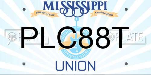 PLC88T Mississippi License Plate