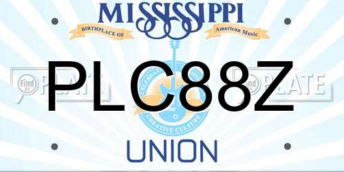 PLC88Z Mississippi License Plate