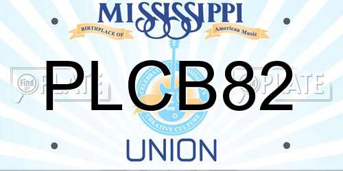 PLCB82 Mississippi License Plate