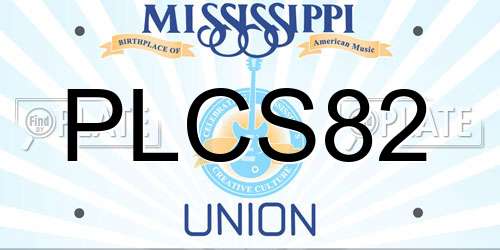PLCS82 Mississippi License Plate