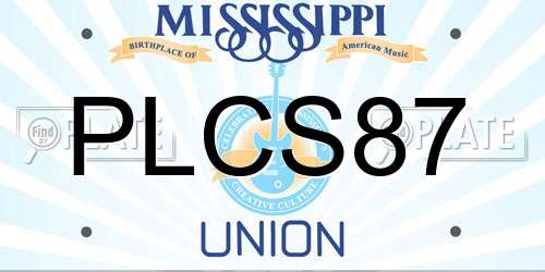 PLCS87 Mississippi License Plate