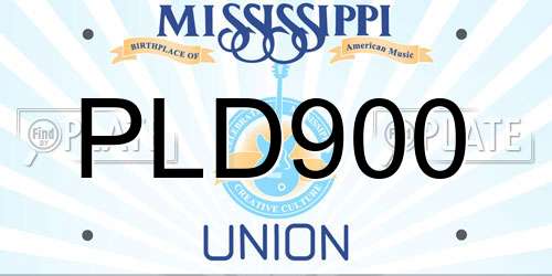 PLD900 Mississippi License Plate