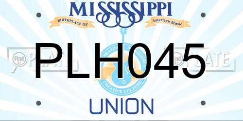 PLH045 Mississippi License Plate