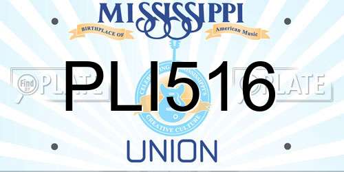PLI516 Mississippi License Plate