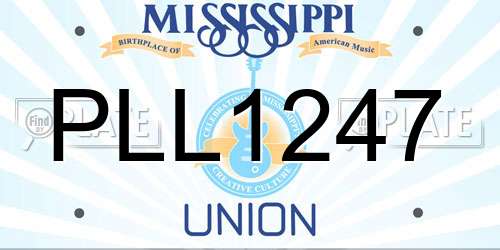 PLL1247 Mississippi License Plate