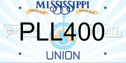 PLL400 Mississippi License Plate