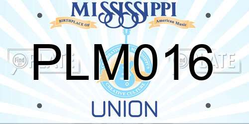 PLM016 Mississippi License Plate
