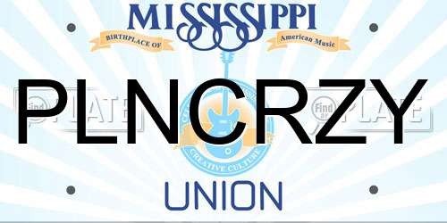 PLNCRZY Mississippi License Plate