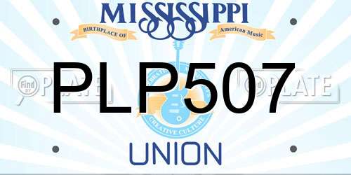 PLP507 Mississippi License Plate
