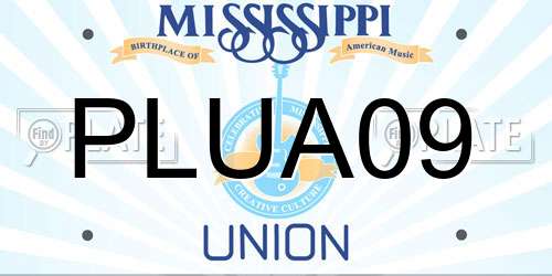 PLUA09 Mississippi License Plate