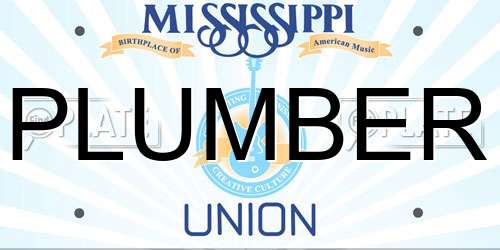 PLUMBER Mississippi License Plate